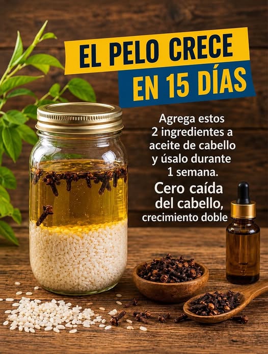 Aceite de Arroz y Clavo de Olor: El Secreto Casero para un Cabello Largo, Fuerte y Brillante