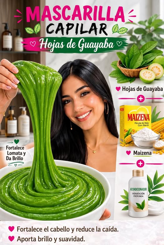 Mascarilla de Hojas de Guayaba y Maizena: El Secreto Natural para Frenar la Caída y Dar Brillo Extremo a tu Cabello
