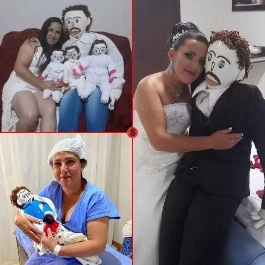 Mujer brasileña se casó con un muñeco de trapo y su historia dio la vuelta al mundo