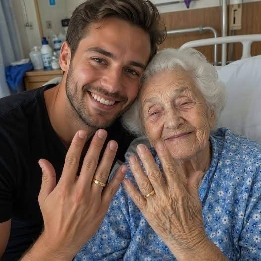 Una emotiva publicación comenzó a circular rápidamente en redes sociales afirmando que un joven se habría «casado» con su abuela enferma para cumplir su último deseo. La fotografía ha generado miles de reacciones por la escena que muestra a ambos sonriendo mientras enseñan unos anillos dentro de una habitación de hospital.