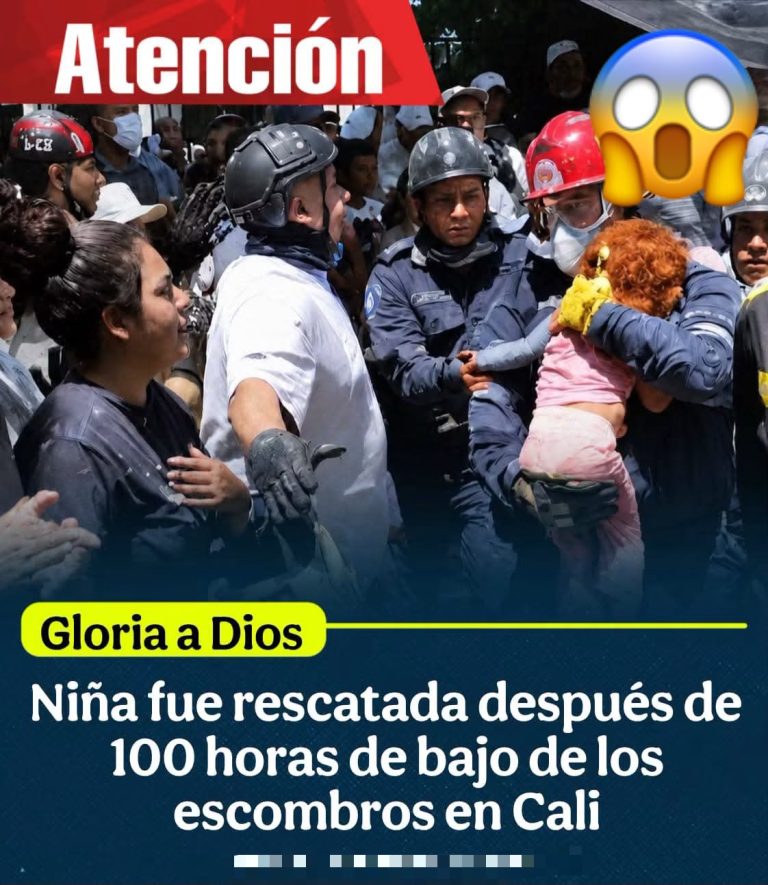 Niña de 3 años es rescatada con vida tras más de 100 horas bajo escombros en Cali