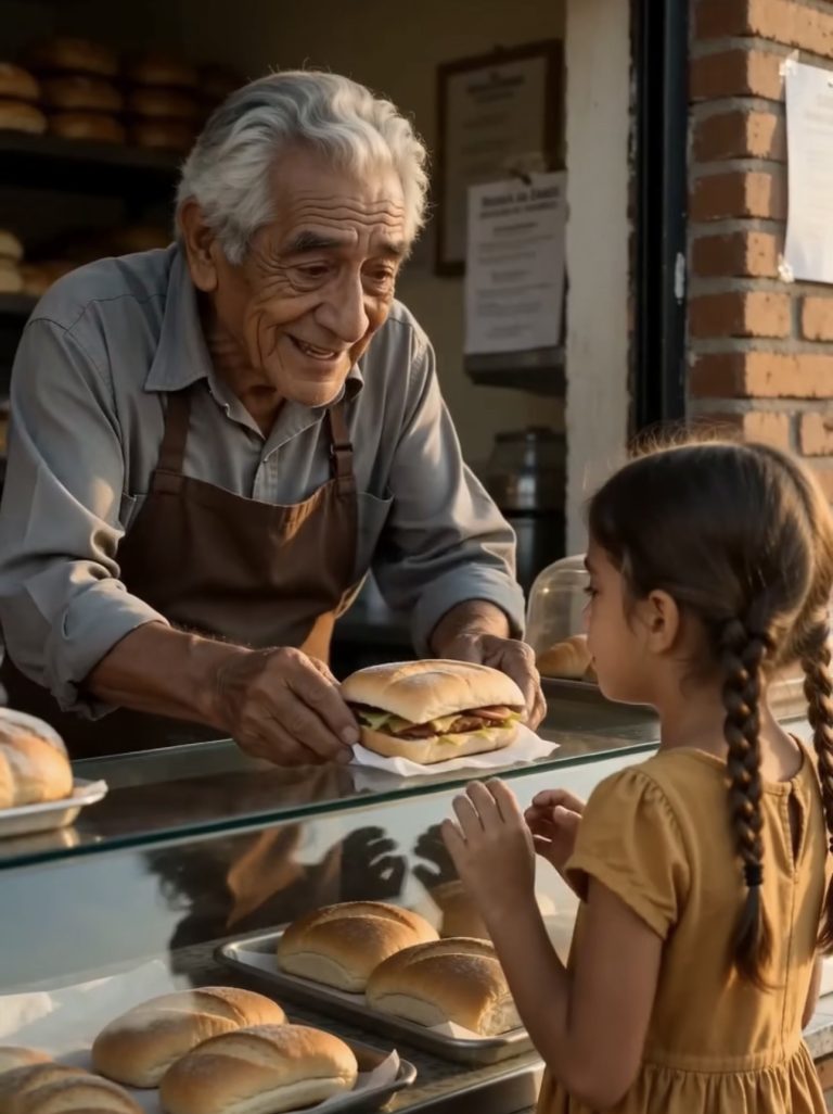 panadero bondadoso, niña hambrienta, historia emotiva, acto de bondad, empresaria, panadería, historia de superación