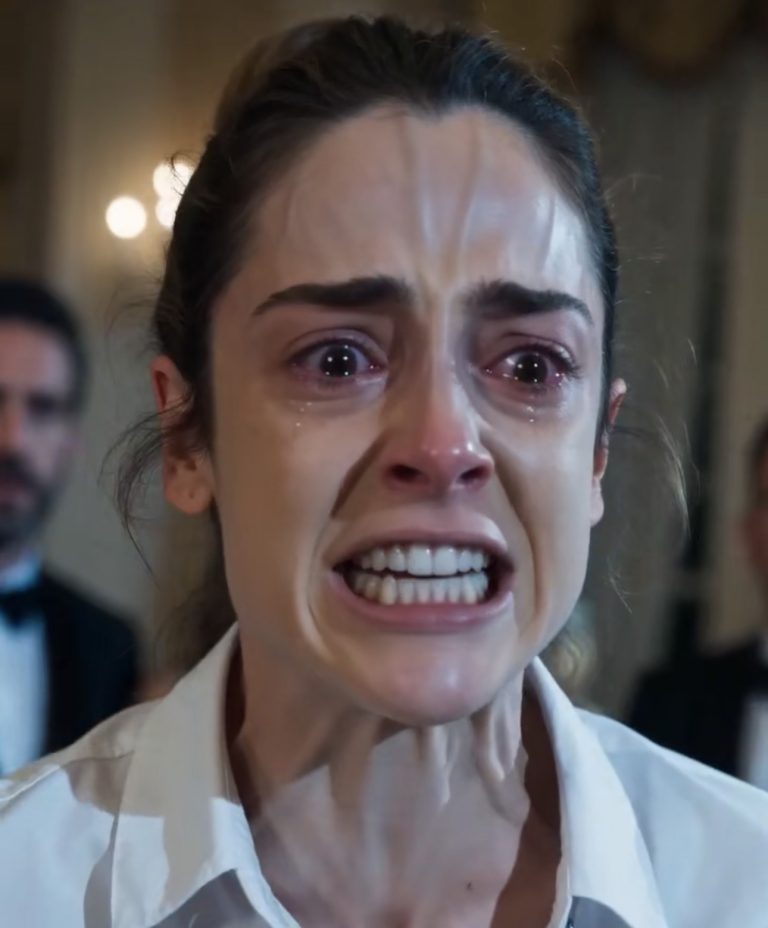 Una elegante celebración se convirtió en una escena inesperada cuando una mujer empujó a una pequeña niña frente a todos los invitados.