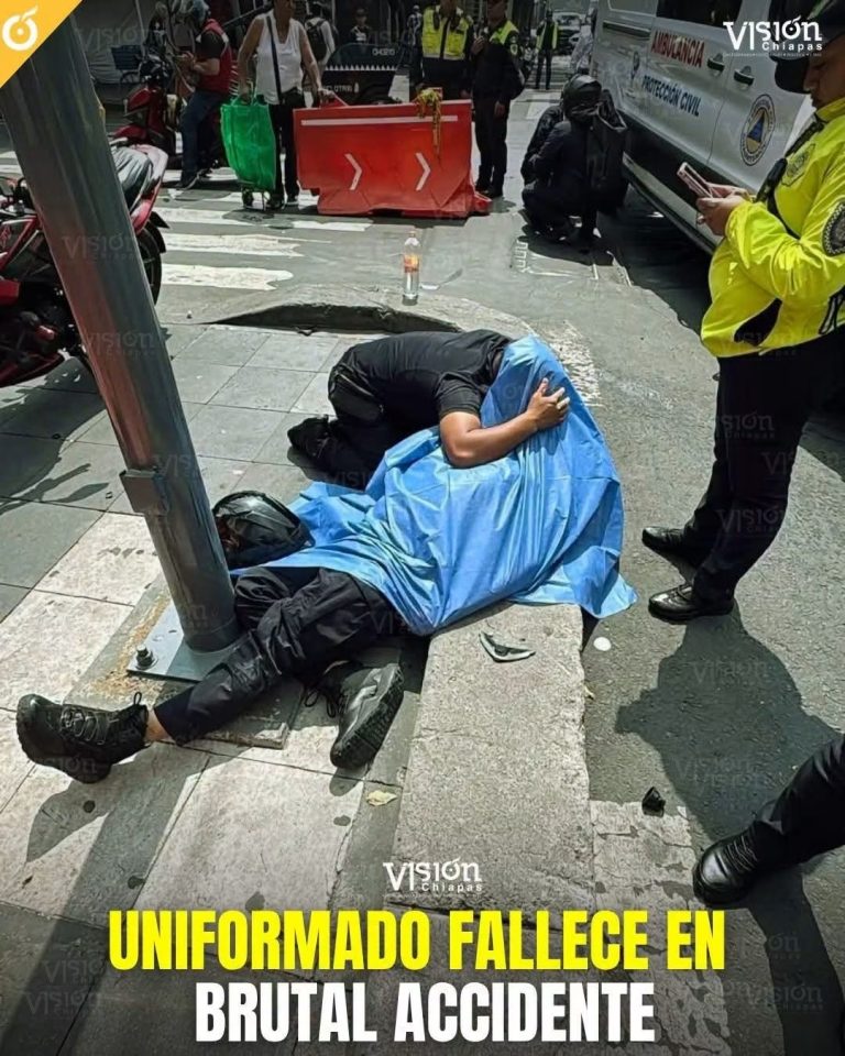 Uniformado pierde la vida tras fuerte accidente en motocicleta en Chiapas: esto es lo que se sabe