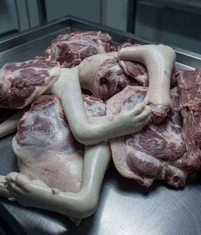 Impactante imagen de carne con forma humana causa alarma en redes sociales: ¿qué hay detrás?