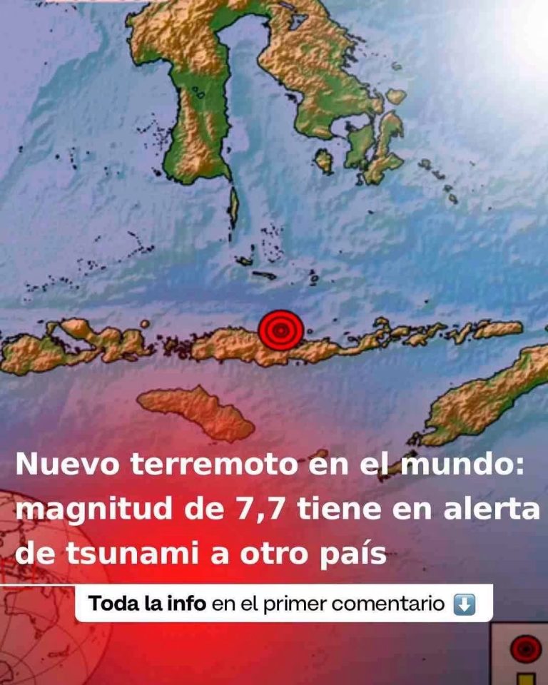 Terremoto de magnitud 7,7 sacude Indonesia y activa alerta de tsunami