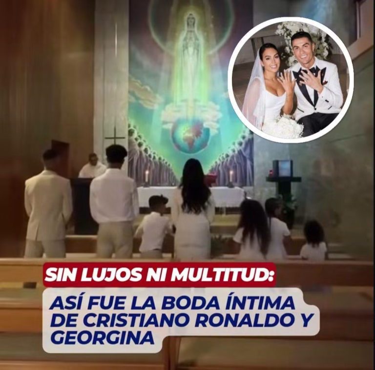 Cristiano Ronaldo y Georgina Rodríguez celebran una boda íntima junto a sus hijos