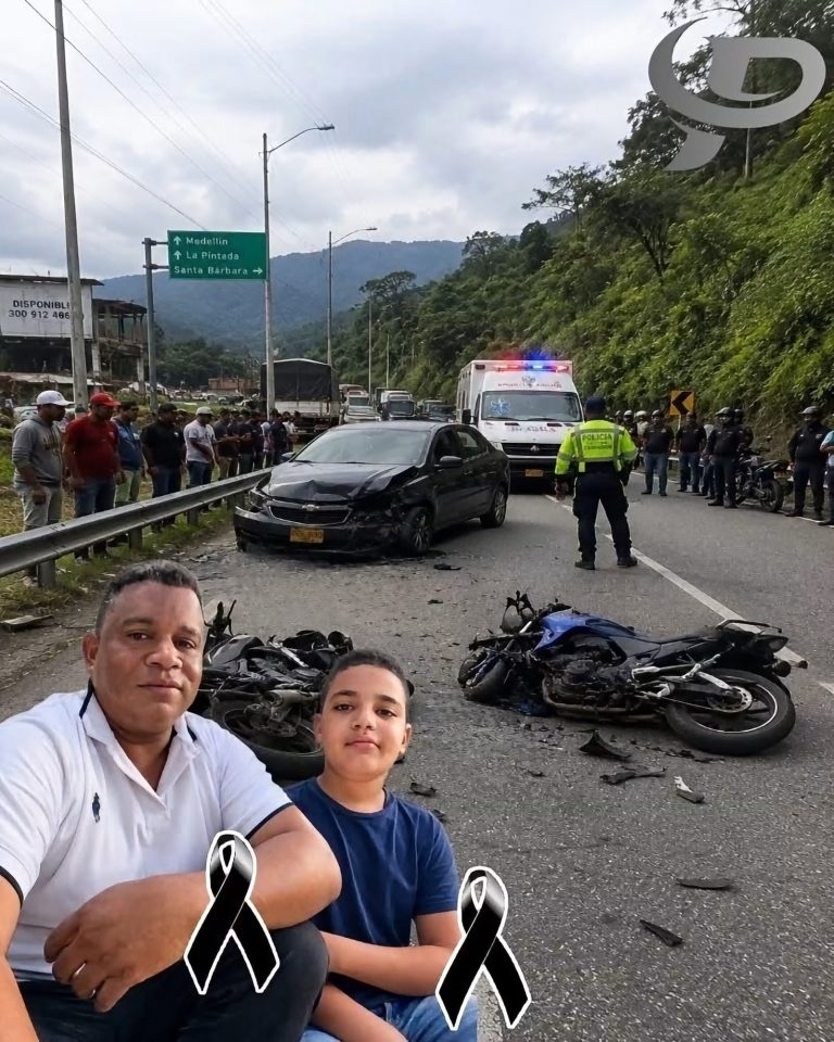 Accidente con dos motocicletas paraliza una carretera de Antioquia y genera gran preocupación