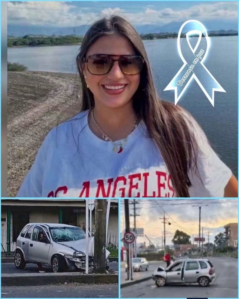 Imagen de una joven junto a un automóvil accidentado causa conmoción en redes