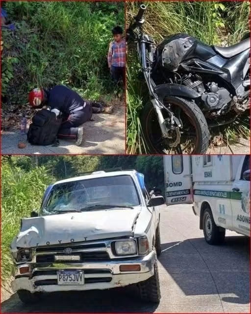 Impactante accidente entre una motocicleta y un vehículo movilizó a los equipos de emergencia… esto es lo que se conoce