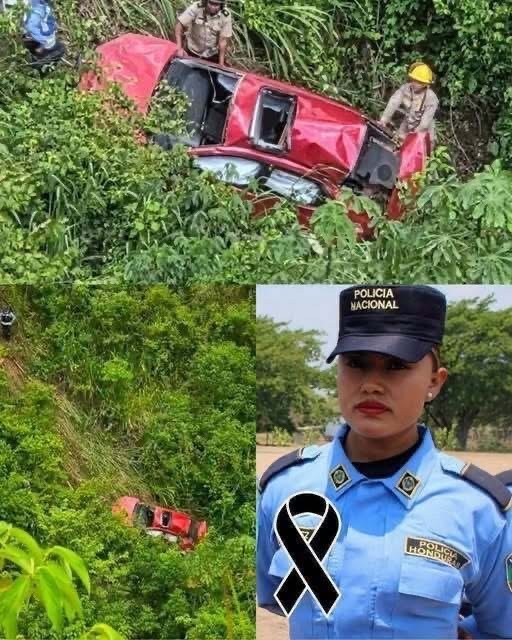 La verdad detrás de la imagen viral de una agente y un vehículo encontrado en una hondonada
